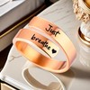 HUASAI Just Breathe Rings for Women Adjustable Heart Promise Ring