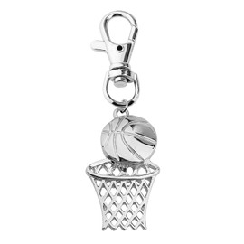 SEIRAA Basketball Zipper Pull Charm Sports Lobster Clasp Hanging Charms for Basketball Lover (Basketball Lobster Clasp)