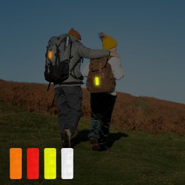 80 PCS Warning Reflective Stickers, Reflective Tape Night High Visibility Waterproof Reflector Sticker Selfadhesive Safety Reflectives Strips for Vehicle,Bicycles,Motorcycles,Clothing 1.18 x 3.15 Inch