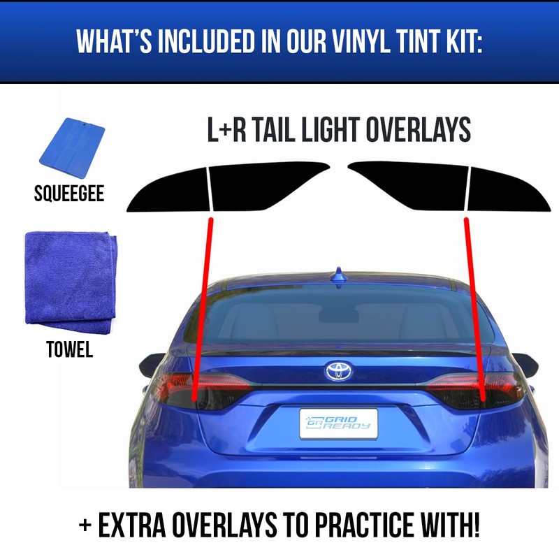 Tail light tint compatible with 2019-2025 Toyota Corolla sedan