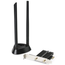 WLAN PCIe Card 1200 MBit/s @ 5 GHz (600 MBit/s @ 2.4 GHz) - CSL PAX-1800 Plus - MediaTek MT7921 Chipset, IEEE802.11 a/b/g/n/ac/ax, Bluetooth 5.2, WEP, WPA, WPA2, WPA3 WiFi 6