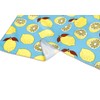 GERINLY Womens Neckerchief - Yellow Lemon Print Square Hair Scarf
