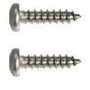 #8 x 2-1/2" Pan Head Sheet Metal Screws, Full Thread,