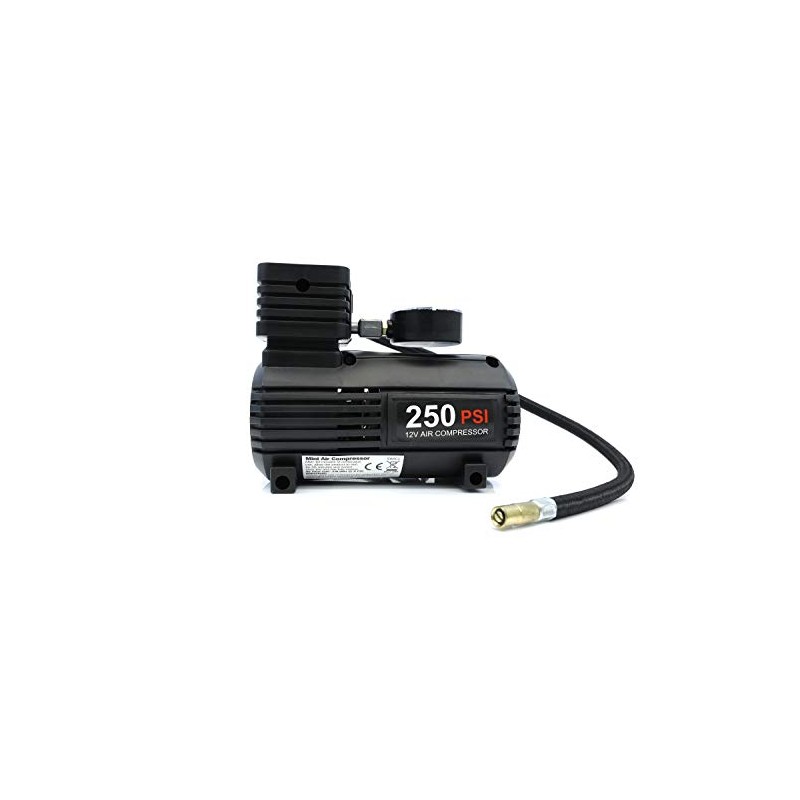 Streetwize - Compact Air Compressor with Gauge - 12V -