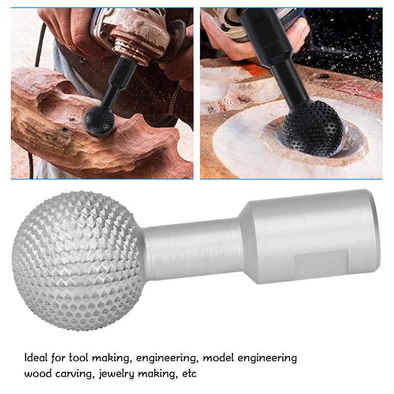 Spherical Wood Carving Burr Wear Resistant 10mm Woodworking Rotary File