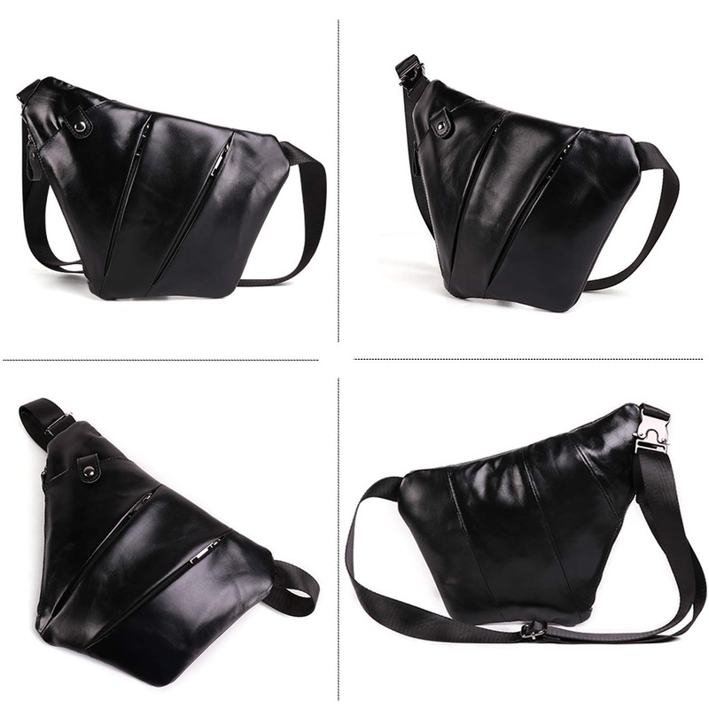 FANDAREPU Men's Body Bag, Crossbody Bag, Stylish, Multi-functional, Large Capacity,