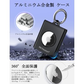 PROfezzion AirTag Case, Made of Aluminum Alloy, AirTag Cover, Includes Name Tag, Prevents Loss, Write Contact Methods for Recovering Luggage, Suitcase, For Outings, Business Trips, Travels, Airplanes,