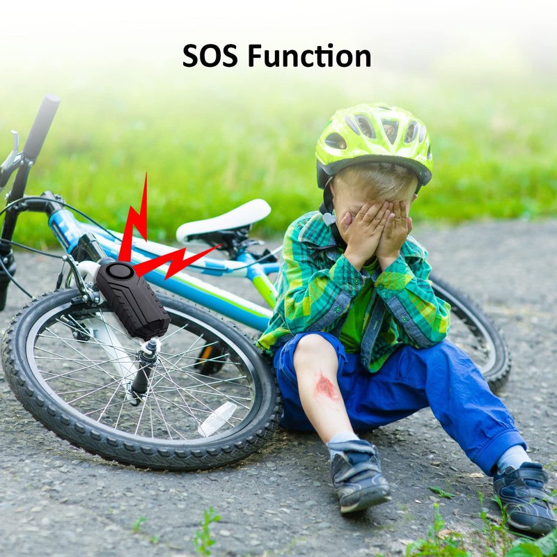 Mengshen Anti-Theft Motorcycle Bike Alarm, Bicycle Security Alarm Vibration Motion