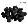 sourcing map 20pcs Round Rubber End Caps 1 1/8"(29mm) Black