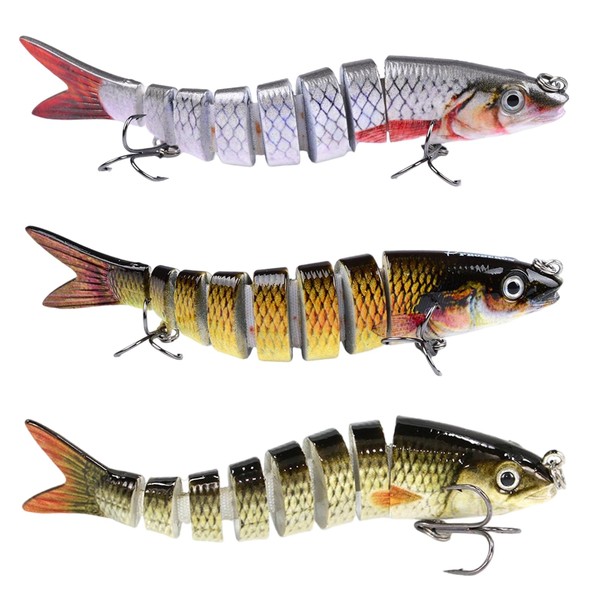 Swavitie Set of 3 Fishing Lures, Perch Wobbler, Pike Fishing