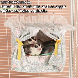 Rat Hammock for Cage Chew Proof Rat Toys Warm Bed, Small Animal Hanging Stainless Steel Basket Ferret Cage Accessories and Habitats Removable Nest Mat for Hamster, Sugar Glider, Hedgehog (Pink)