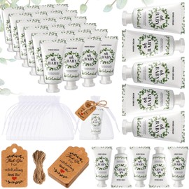 Dansib 48 Sets Christmas Winter Baby Shower Hand Cream Gift Party Favors for Guests Gift Bulk Mini Travel Size Hand Lotion Set for Guests(Baby)