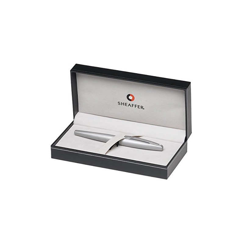 Sheaffer Medium Nib Taranis Sleek Chrome Fountain Pen