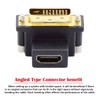 CY DVI Male to HDMI Female Adapter 90 Degree Up