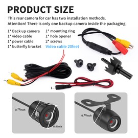 HD Night Vision Reverse Camera for Car,Dual-Use Car Rear View Camera with 170° Wide Angle,Universal Car Exterior Accessories Water Resistant Backup Camera for Car/Truck/SUV