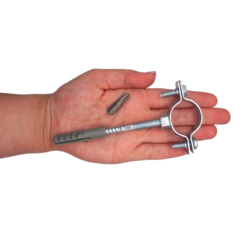 SKIR'CO Pack of 4 Pipe Brackets for Diameter 25-28 mm