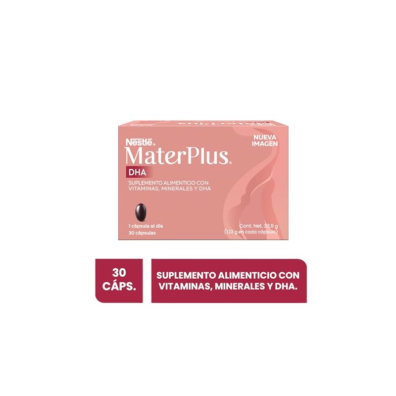 Mater Plus Suplemento con DHA Caja con 30 Cápsulas