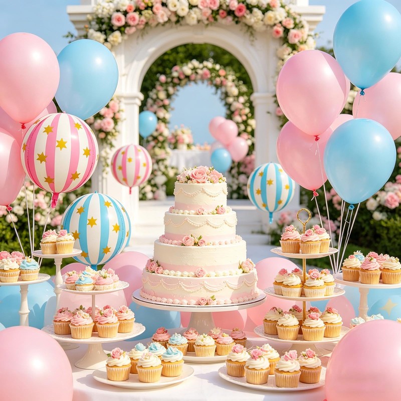 4D Ball Star Striped Foil Balloons(6 Pcs)