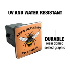 GRAPHICS & MORE Let's Get Ready to Bumble Bee Rumble Funny Humor Tow Trailer Hitch Cover Plug Insert