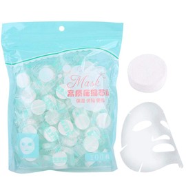 Máscara facial desechable, 100 piezaspaquete Máscara facial de bricolaje hecha a sí misma, Máscara de sábanas comprimidas no tejidas, Papel de...     