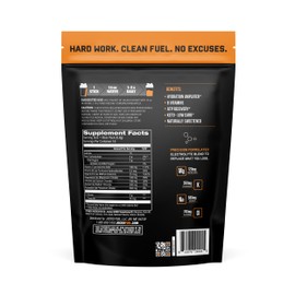 Jocko Fuel Hydrate Electrolytes Powder Packets Low Sugar - Hydration Amplifier Packets for Recovery, Dehydration, & Exercise - with Vitamins B6, B12 & C (16 Packets) Island Orange