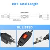 FIRMERST 1875W Outdoor Extension Cord with Switch Waterproof Black 10