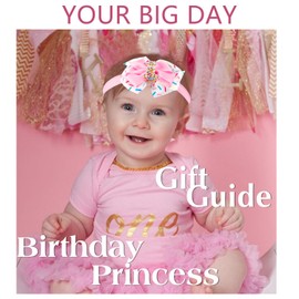 SuPoo First Birthday Bow Hair Band 1st Birthday Hair Bow for Girls Sprinkle Bow Clips Confetti Bowknot Barrettes Party Decoration Pink Hair Accessories Alligator Hairpins