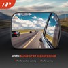 A-Premium Right Passenger Side Heated Mirror Glass with Backing Plate