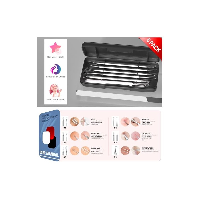 Herramientas de eliminación de puntos negros, kit de herramientas para