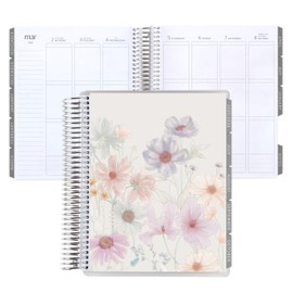 Erin Condren 12-Month Spiral Life Planner (Jul 2025 - Jun 2026), 7”x9” Weekly and Monthly Planner Calendar, 80 Lb. Text Weight Paper, Wildflowers Covers, Minimal Theme, Vertical Layout, Platinum Coil