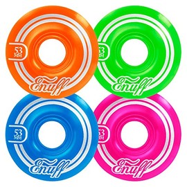 Enuff Skateboards Enuff Refresher II Wheels Skateboard Unisex Adult, unisex_adult, ENU520, Multicoloured (Disco), 53 mm