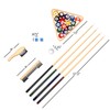 Pool Table Accessory 32 Piece Kit- Billiards Balls, Cues, Stick