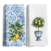 Nipil Chinoiserie Lemon Kitchen Hand Towels Decorative Set of 2