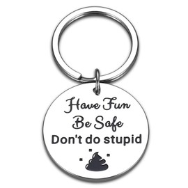 Funny Don't Do Stupid Sh t Keychain Kids Girls Christmas Gifts for Teens Stocking Stuffers for Kids Teens Boys Girls from Mom Dad Gag Gifts for Teen Boys Girls Boys Gifts 10-12 Years Old Teen Boys