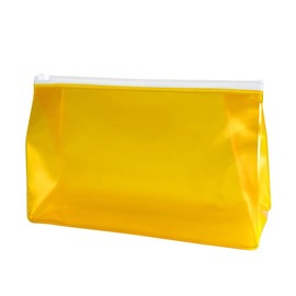 TSA Approved Frosted PVC Clear Toiletry Bag, TSA Approved Plastic PVC Makeup Pouch with Zipper, 9.84 x 5.91 x 2.76 inches, Yellow for Carry-on Travel Essentials (yellow)