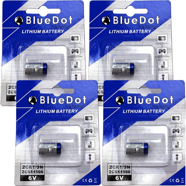 Bluedot Trading 2CR1/3N Lithium Cell Battery, 4 Count