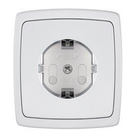 160111 Reer, Children Safety Electrical Plug Socket, Screw Fitting, White, Pack of 50