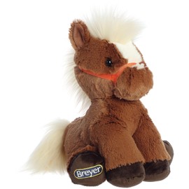 Aurora® Exquisite Breyer® Bridle Buddies Flaxen Horse Stuffed Animal - Realistic Detailing - Imaginative Play - Brown 11 Inches