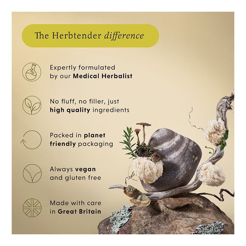 The Herbtender FOOD SUPPLEMENT. DAILY DEFENCE with Astragalus and Super-shrooms