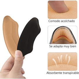 Almohadillas de Talón, 6 Pares Talonera para Zapatos, Protectores de Tacón, Adheribles para Zapatos de Mujer y Hombre