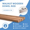 Walnut Wooden Dowel Rod 5/8 inch x 36 Pack of