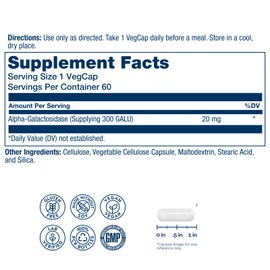 SOLARAY Bean Enzyme 300 GalU - Alpha Galactosidase Digestive Enzymes for Women and Men - Digestive Health Supplement - Supports Occasional Bloating for Adults - 60 Servings, 60 VegCaps