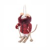 Sass & Belle Fancy Skiing Mouse Felt Decoration