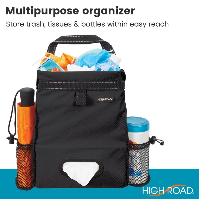 High Road Car Organizer with Car Trash Bin and Tissue