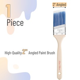 Bates- Paint Brushes, 2-Inch, 1 Pack, Angle Brushes, Treated Wood Handle, Paint Brushes for Walls, Stain Brush, Wall Paint Brushes, Furniture Paint Brushes for Painting Walls, Painting Brush