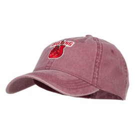 e4Hats.com Boxing Gloves Patched Washed Cap - Maroon OSFM