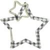 Milkfed Neo Star Carabiner Gingham Women's Key Chain, Black
