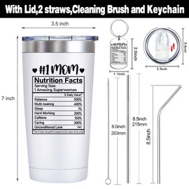 SpenMeta Gifts for Mom - Birthday Gifts for Mom from Daughter, Son - Funny Christmas Presents for Mother, Mothers Day Gift - 20oz Vacuum Insulation Mom Tumbler