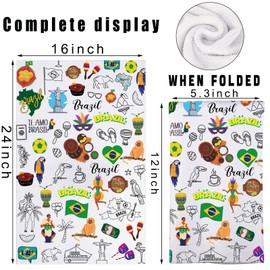 MYSOMY Brazil Kitchen Towel Brazil Themed Gifts Brazil Kitchen Decor Brazil Tea Towel Brazil Chef Gifts Brazil Gift (Brazil UK)
