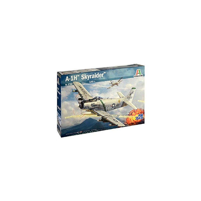 ITALERI 2788S Skyraider 1:48 A-1H Skyraider, Model Kit, Stand Model